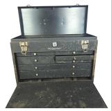 Vintage Penncraft Portable Six-Drawer Metal Machinist Tool Box