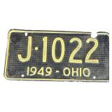 1949 Ohio Waffle Texture License Plate