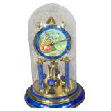 Schatz German 400-Day Anniversary Torsion Pendulum Clock with Pictorial Dial and Glass Dome