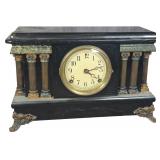Sessions Architectural Black Mantel Clock
