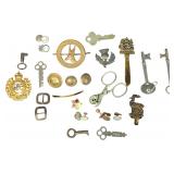 An Assortment of British and Commonwealth Militaria, Vintage Keys, and Personal Effects