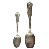 Two American Historical Commemorative Silver-Plated Souvenir Spoons