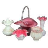 An Assortment of Fenton Art Glass Vases and Tableware