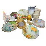 A Collection of Porcelain Tableware and Decorative Items Including Haviland Limoges and Nippon