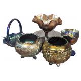 A Collection of Fenton and Northwood Iridescent Carnival Glass