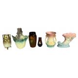An Assortment of Decorative Ceramic Vases and Vessels including Hull Art Pottery