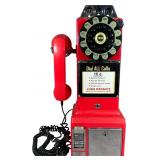 Classic Edition 1950 Style Red Reproduction Payphone Coin Bank
