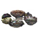 An Assortment of Fenton Iridescent Carnival Glass Tableware