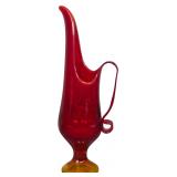 L.E. Smith Amberina Art Glass Pulled Spout Pitcher