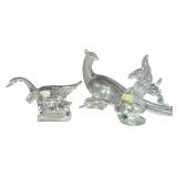 A Collection of Four Heisey Clear Molded Glass Animal Figurines