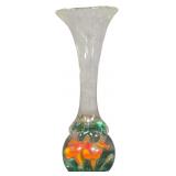 Maud and Bob St. Clair Art Glass Trumpet Paperweight Vase
