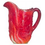 Imperial Glass Company Red Slag Glass Windmill Pattern Pitcher