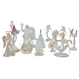 A Collection of 10 Hand-Blown and Spun Glass Figurines and Ornaments