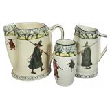 A Trio of Royal Doulton Isaac Walton Ware Ceramics