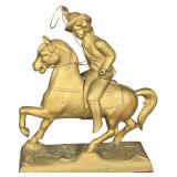 Buffalo Bill Wild West Show Spelter Metal Souvenir Figurine on Horseback