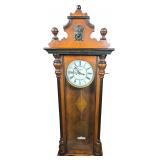 Late 19th Century Two Weight Vienna Regulator Wall Clock w/weights, pendulum