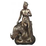 Pierre Julien Amalthea and the Goat of Jupiter Bronze Sculpture