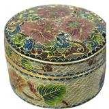 Chinese Plique-a-Jour Enamel Lidded Trinket Box