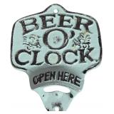 Novelty Beer O Clock Wall Mounted Bottle Opener