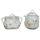 Two Antique Ceramic Lidded Vessels including Johnson Brothers and Haviland Limoges
