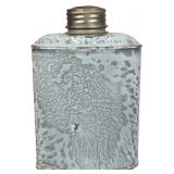 Mottled Gray Enamel Personal Field Flask