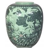 Tonggok Studio Korean Inlaid Celadon Sipjangsaeng Storage Jar