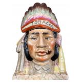 Majolica Figural Indian Chief Tobacco Jar