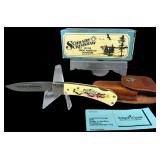 Schrade USA 515SC Rolling Thunder Collection Scrimshaw Folding Lockback Knife