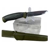 Morakniv Companion MG Carbon Steel Fixed Blade Utility Knife and Sheath