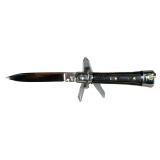 Bargeon French Automatic Stiletto Knife with Maltese Cross Medallion