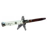 Italian Stiletto Automatic Knife with Imitation Ivory Scales