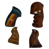 A Collection of Ruger Revolver Grips and a Custom Hardwood Target Grip