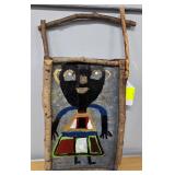 James 'Buddy' Snipe Folk Art Painting on Tin With Wood Frame Signed