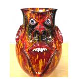 Roger Corn Folk Pottery Face Pitcher