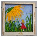 Georgia Artist: Vikki Mancil Weigel Folk Art Sunflower Painting