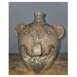 2002 Allen Ham Alabama Folk Pottery Face Jug