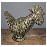 Bobby Gaither Folk Pottery Alkaline Glazed Rooster