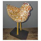 Folk Art Mosaic-Bottle Cap Chicken Figural