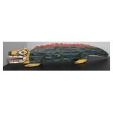 Folk Art Wood Carved Alligator