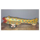 Signed Steve Meadows Folk Art Flying Fish