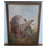 1840s Still Life 'Sporting Dog' Painting