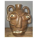 Burlon Craig Swirl Folk Pottery Face Jug