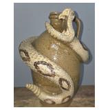 Fine Clint Alderman Rattlesnake Jug