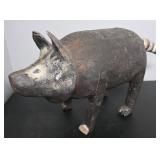Wooden Carved Folk Art Raccoon