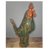 Larry Wilson Folk Pottery Green Rooster