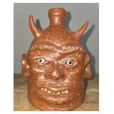 Marvin Bailey Southern Folk Pottery Devil Face Jug