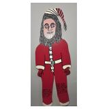 1989 Howard Finster Santa Folk Art Cut Out
