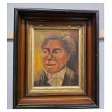 African American Male Portrait Folk Art Painting