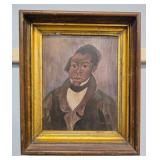 African American Folk Art Painting Signed Spencer