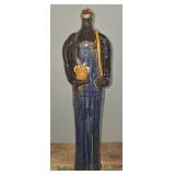 Claude Miller-Ram Pottery Black Fisherman Figural